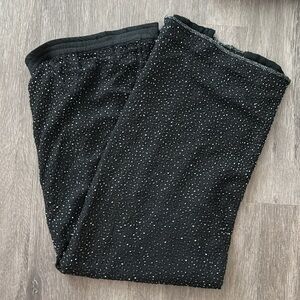 Vintage Fully Beaded Silk Black Midi Skirt